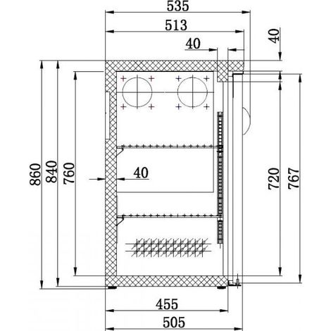 Arrière Bar Réfrigéré 537 L - Portes Pleines - Combisteel (1/2)
