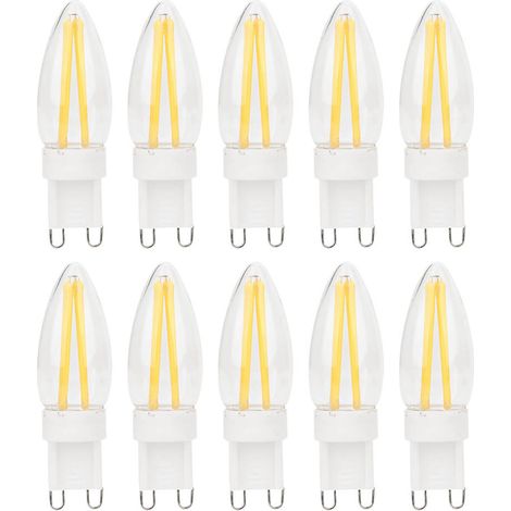 10 Ampoules LED G3 3W Blanc Chaud Lumière Lampe Base Broche Éclairage Lustre Accessoires AC110V