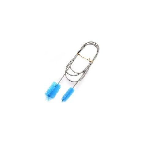 Brosse Tube Propre de Nettoyage pour Tuyau d'eau Flexible Double Tête Tube Pipe Réservoir de Poissons Printemps (Bleu) (1/5)