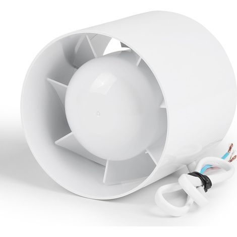 Extracteur D'air 100 mm, Ventilateur de Gaine 34dB Silencieux Blanc, Extracteur Air D'air Salle de Bain 130 m³/h, ventilateur de Conduit pour WC, Cuisine, Serre, Tente de Culture, Garage (1/5)