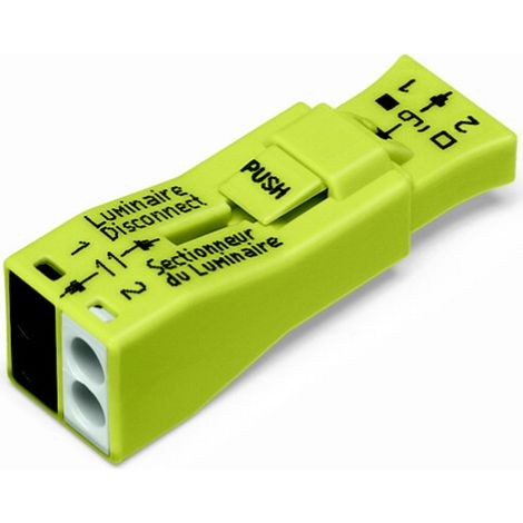 Leuchtenklemme starr: 0.75-4 mm² Polzahl: 2 WAGO 40 St. Gelb (1/3)