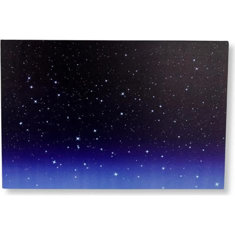 Leuchtendes Sternenhimmel-Panorama mit LED-Faseroptik 60 × 40 cm, batteriebetrieben (1/3)