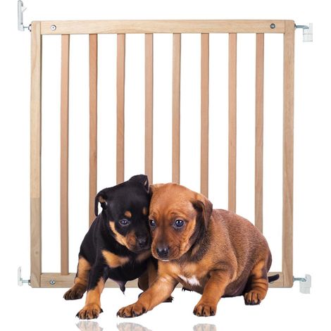 Bettacare Simply Secure Wooden Screw Fit Gate, 72cm - 79cm, Natural, Wooden Dog Gate Gate, Screw Fit Pet Stair Gate, Puppy Gate
