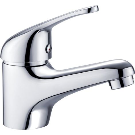 Mitigeur pour lavabo AUGA chromé cartouche céramique Ø35 mm vidage clic-clac NF - THEWA AGA150