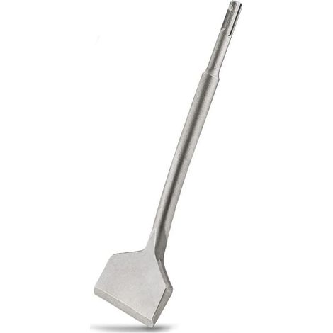 SDS Plus Winkelmeißel, hochwertiger Fliesenmeißel Ø 17 mm x 280 mm x 75 mm, neu verbessert, für Fliesenleger, gebogener Meißel für Keramik- und Bodenfliesen - RWBurin, Spindel und (1/5)