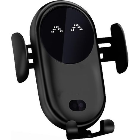 Car Wireless Charger, Car Phone Holder for Air Vent, Universal Car Phone Holder Inductive Charging Station for Car (Black) (1/5)