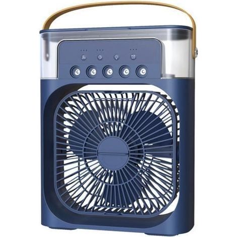 Tragbarer Klimaventilator, 3-in-1 Luftbefeuchter und Luftkühler mit 7 LED-Farben
