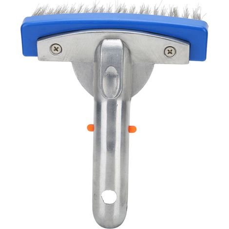 Brosse en acier inoxydable pour piscine de 5,5 pouces, pour équipement de nettoyage des murs de sol d'étang de spa (1/5)