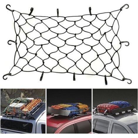 Filet de toit de voiture en maille élastique pour bagages, housse de rangement pour corde (1/5)