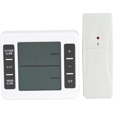 Sonde de température numérique sans fil pour congélateur, intérieur/extérieur, avec alarme sonore, capteur précis, affichage digital. (1/5)