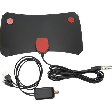 Antenne TV KJ-037 25DBI gain élevé réception 980 miles HD 1080P 720P ATSC large portée ABS RG174 avec amplificateur (1/5)