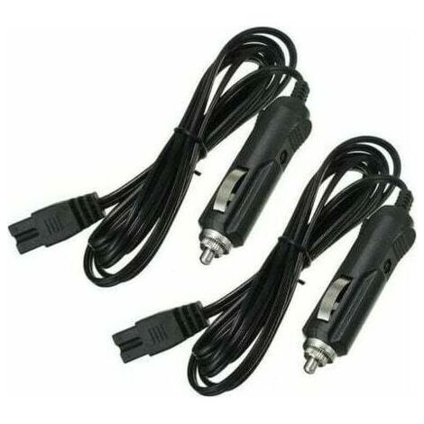 Câble de chargeur de voiture 12V CC 2m pour mini réfrigérateur et cigarette, pour glacière et équipement portable, (2 Broches) (1/4)