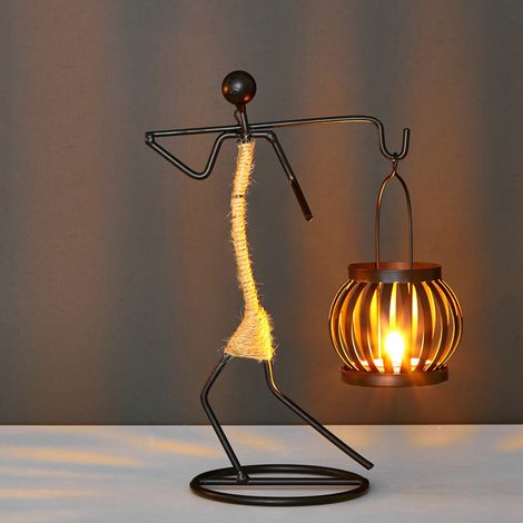 en fer forgé forme unique corde de chanvre candélabre