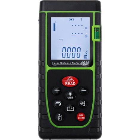 Misuratore Distanza 40m Metro Digitale Batteria Distanziometro Livella Display