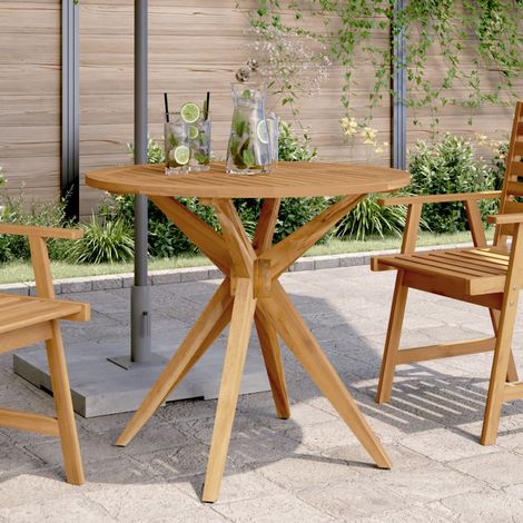Teenpull – Gartentisch Rund Ø85x75 cm Massivholz Akazie (1/5)