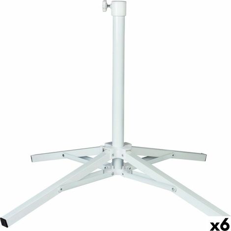 Fuß für Sonnenschirm Aktive Weiß Metall 65 x 60,5 x 65 cm (6 Stück)