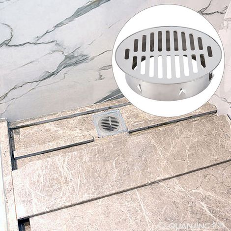 Caniveau de balcon anti-obstruction en acier inoxydable pour usage extérieur (160 plat) (1/4)