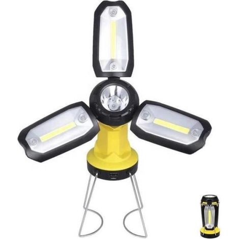 Lanterne De Camping - LED Rechargeable 130 Lm - 10 M Portée - Avec Crochet Et Cintre - Pour Camping Randonnée Pannes De Courant - 1 Pièce (1/4)
