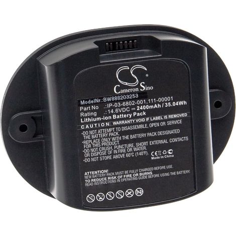 vhbw Batería recargable reemplaza Sonos 111-00001, IP-03-6802-001 para altavoces, cajas acústicas, bafles (2400 mAh, 14,6 V, Li-Ion)