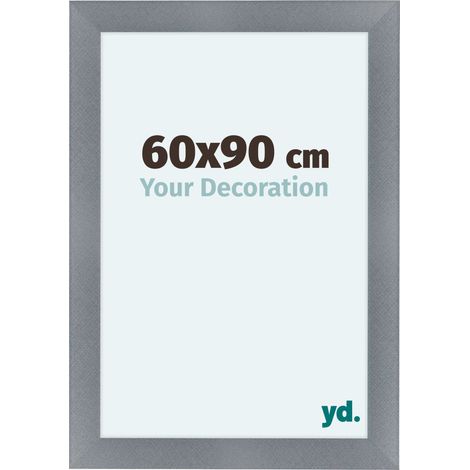 yd. - Cadre photo 60x90 - Aluminium Brosse - MDF - Como (1/5)