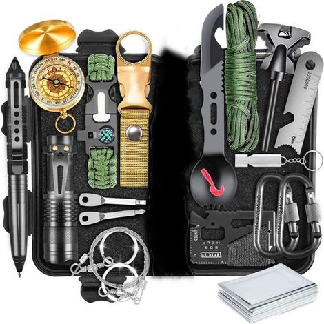 Kit per auto, kit di sopravvivenza e set di attrezzi, kit da campeggio, campeggio all'aperto (1/5)