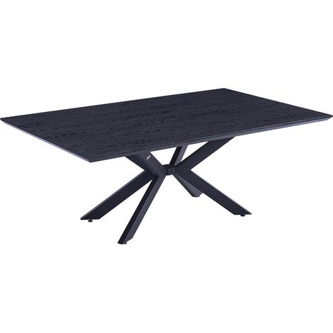 Home Deluxe – Esstisch-Set AVENCIA mit 6 Stühlen IKALO Hellbraun - Farbe: Dark Oak, Maße: 200 x 76 x 120 cm, Sternfuß, Eckig, Ausziehbar I Essgruppe Ausziehtisch Esszimmermöbel Tisch Esszimmertische