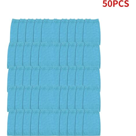 Accessoires de piscine (50 pièces bleues) Chaussettes de rangement pour filtres de piscine en nylon, compatibles avec les paniers et les skimmers. Accessoires de piscine blancs. (1/5)