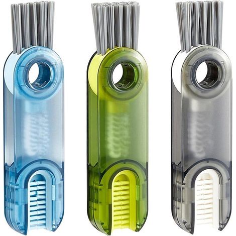 3 Pièces Brosse Bouteille Nouvelle Brosse Nettoyage Couvercle Tasse Goupillon Bouteillepour Biberons Tasses Bouilloires (1/5)