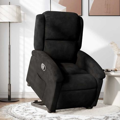 Fauteuil inclinable-Chaise de relaxation-Fauteuil Relax Noir Velours 720150 (1/5)