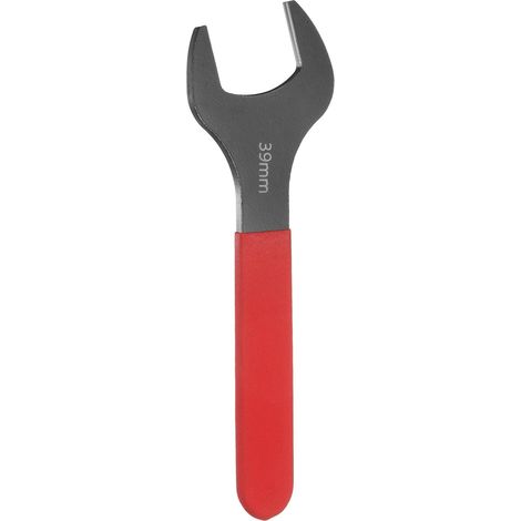 1 Clé Plate 39mm Acier Au Carbone Angle 15 Degrés Poignée Rouge Réparation Automobile Assemblage