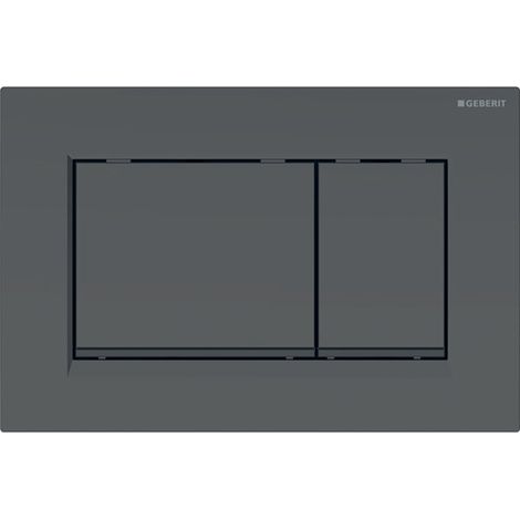 Placca Geberit Sigma20 Square Nero Verniciato Opaco / Nero Doppio Tasto (ex Sigma30)  115.883.16.1 Nero (1/10)