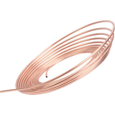 Kit de tuyau de frein en cuivre-nickel de 3/16 po de diamètre extérieur et de 25 pi, avec bobine et raccord, flexibilité parfaite (1/5)