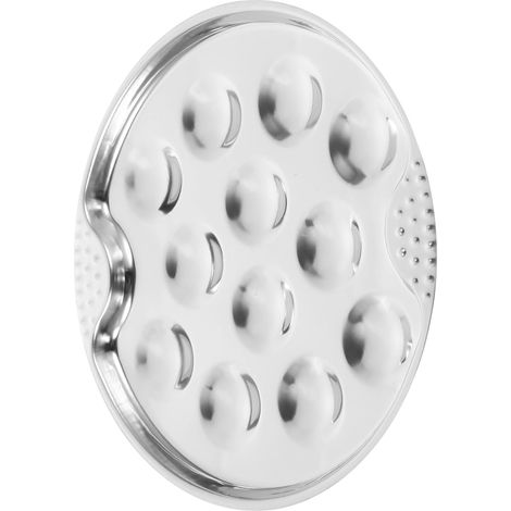 Plat escargots inox 12 compartiments, ustensile cuisson/service empilable pour maison ou restauration