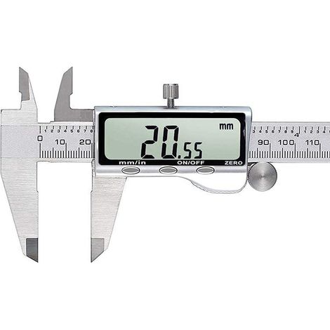 Pied À Coulisse Numérique - 150 mm - Acier Inoxydable - Écran LCD Grand Format - Étanche À La Poussière Et À L'Huile - Précision 0,01 mm - 1 Pièce