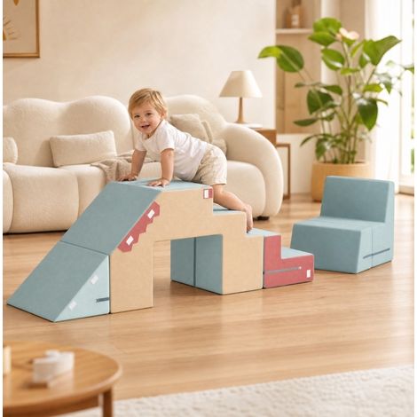 Gioco da arrampicata in schiuma 79x39x44 cm multicolore salvaspazio FloraGrace (1/5)