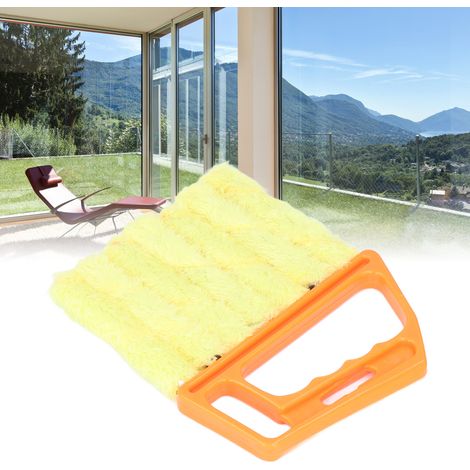 Brosse de nettoyage pour stores vénitiens, brosse de nettoyage pour vitres, bac à chiffons, nettoyant pour vitres, dépoussiéreur pour climatiseur (1/5)