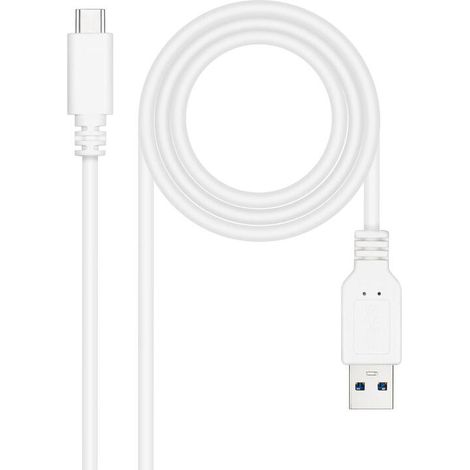 Cable USB-C a USB NANOCABLE 10.01.4002-W Blanco 2 m (1/4)