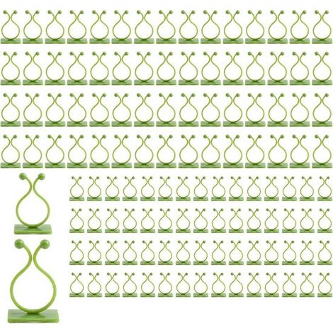 Supports muraux pour plantes grimpantes - Système de fixation pour plantes grimpantes - 120 pièces - Blanc
