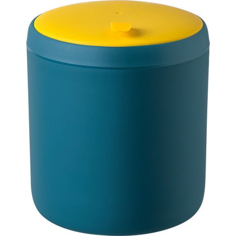 Blauer Mini-Mülleimer für den Schreibtisch