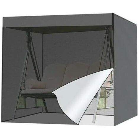 QORVA-Housse de balancelle de jardin, housse de chaise suspendue d'extérieur, housse de protection extérieure, protection solaire imperméable, bâche pare-soleil (couleur  200 x 170 x 125 cm)