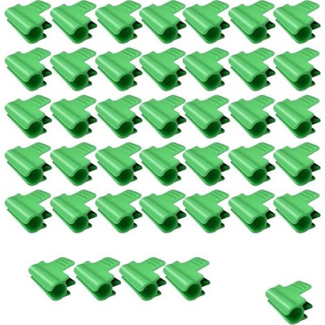 Kit de 40 pinces pour bâche d'ombrage – Pinces résistantes Ø 11 mm pour filet d'ombrage, toile ombragée ou tuyau d’ombrage – Accessoires jardin extérieur pour fixation sécurisée