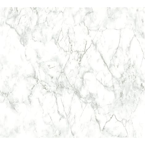 Stone tile wallpaper wall Profhome 361573 non-woven wallpaper smooth with nature-inspired pattern matt white grey 5.33 m2 (57 ft2) (1/5)