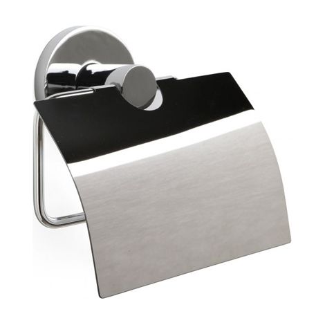 Porta rotolo carta igienica con coperchio in acciaio inox zamak 6311000 martins tatay (1/2)