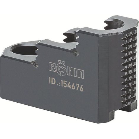 Röhm Mâchoires réversibles 210, jeu de 3 mâchoires, trempées, denture pointue 60° - 154676 (1/5)