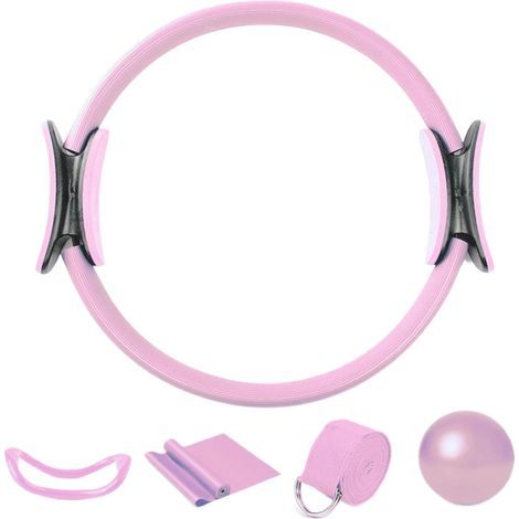 Kit de Pilates pour la maison - Ensemble de 5 anneaux de pilates - Kit essentiel de pilates - Anneau circulaire pour jambes, bras et cuisses - Perte de poids (1/5)