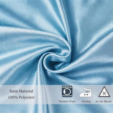 20 nœuds de chaise bleu ciel - Rubans de satin pour mariage, anniversaire, révélation du sexe du bébé - Décoration romantique pour chaises (1/4)