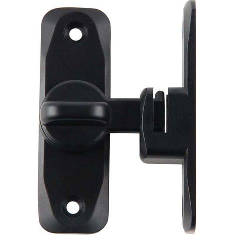 Boucle de Porte à 90 et 180 Degrés Boulon de Serrure pour Grange Coulissante et Armoire Noir