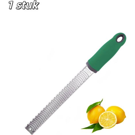 1 pièce râpe avec poignée râpe à citron compatible lave vaisselle adapté pour fromage citron chocolat noix de muscade gingembre fruits légumes couleur verte (1/5)