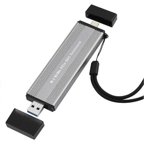 Boîtier pour SSD M.2 NVMe PCIe avec USB-C 3.1 Gen 2 (USB 3.0 vers M.2 à clé M) pour disques durs KN 2230, 2242, 2260 et 2280. (1/5)