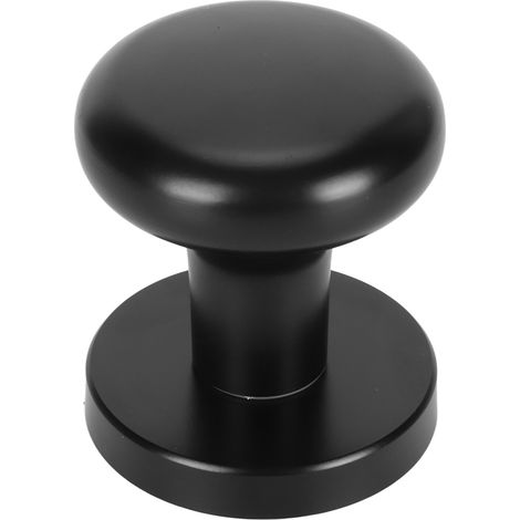 Poignée de porte ronde noire, verrouillage sans clé, alliage de zinc, fonction de confidentialité, installation facile, poignée intérieure sphérique pour chambre et salle de bain. (1/5)